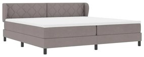 vidaXL Κρεβάτι box spring με στρώμα Taupe 200 x 200 cm ύφασμα