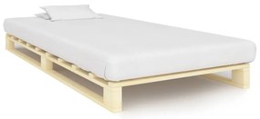 vidaXL Πλαίσιο Κρεβατιού 90 x 200 εκ. Παλέτες από Μασίφ Ξύλο Πεύκου