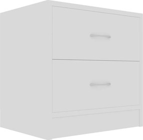 vidaXL Κομοδίνο Λευκό 40 x 30 x 40 εκ. από Επεξ. Ξύλο