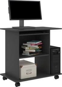 vidaXL Γραφείο Υπολογιστή Γκρι 80 x 50 x 75 εκ. από Μοριοσανίδα