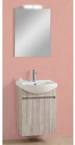 Pro Bagno  Σετ Έπιπλα Μπάνιου 2τμχ. Πάγκος με Νιπτήρα &amp; Καθρέπτης Με Φως 55x35x73cm Pro Bagno Elegant 957C Με Επιλογή Χρώματος BEST-8080531