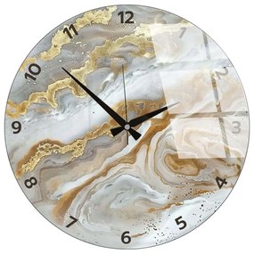 Ρολόι Τοίχου Γυάλινο 884ASF1125 Φ40cm Multi Wallity Glass