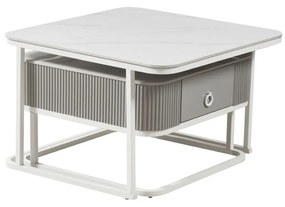 Τραπεζάκι Καφέ Home ESPRIT Λευκό 70 x 70 x 45 cm