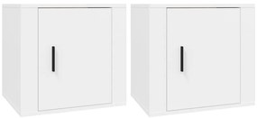 vidaXL Κομοδίνα 2 τεμ. Λευκά 50x39x47 εκ.