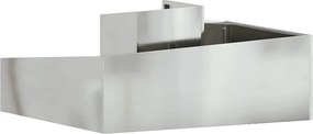 vidaXL Γλάστρα Κήπου Ασημί 100 x 100 x 50 cm Επικαλυμμένος Χάλυβας