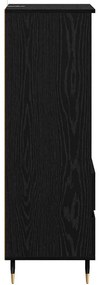 vidaXL Highboard Μαύρη Οξυά 40 x 36 x 110 εκ. Επεξεργασμένο ξύλο