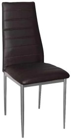 Καρέκλα Jetta-I Βαφή Γκρι/PVC Σκ.Καφέ Συσκ.6τμχ 40x50x95cm