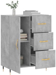 vidaXL Ντουλάπι Γκρι Σκυροδέματος 69,5x34x90 εκ. Επεξεργασμένο Ξύλο