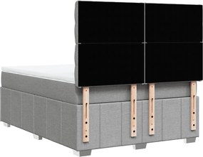 vidaXL Κρεβάτι Boxspring με Στρώμα Αν. Πράσινο 160x200εκ Υφασμάτινο