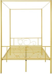 VEVOR Full Size Canopy Bed Frame Metal Canopy Bed with Headboard &amp; Four Posters