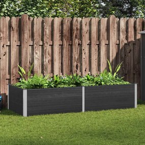 vidaXL Ζαρντινιέρα Υπερυψωμένη Γκρι 250 x 100 x 54 εκ. από WPC