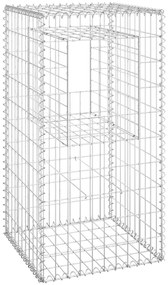 vidaXL Συρματοκιβώτιο Στύλος 50 x 50 x 100 εκ. Σιδερένιο