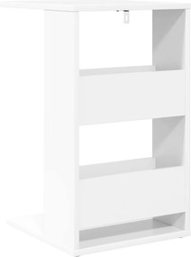 vidaXL Τραπεζάκι Πλευράς Λευκό 40 x 35 x 60,5 εκ Επεξεργασμένο Ξύλο