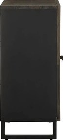 vidaXL Μπουφές Μαύρο 60x33x75 cm Μασίφ Ξύλο Μάνγκο