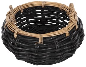 ΚΑΛΑΘΙ ΔΑΠΕΔΟΥ POTTS HM4378 ΜΑΥΡO&amp;ΦΥΣΙΚΟ ΧΡΩΜΑ- CL RATTAN Φ62x36Yεκ.