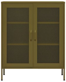 vidaXL Ντουλάπι Αποθήκευσης Πράσινο Λαδί 80 x 35 x 101,5 εκ. Ατσάλινο