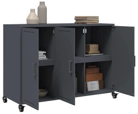vidaXL Ντουλάπι Ανθρακί 100,5x39x72 εκ. από Χάλυβα