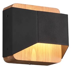 Arino Μοντέρνο Φωτιστικό Τοίχου με Ενσωματωμένο LED και Θερμό Λευκό Φως σε Μαύρο Χρώμα Πλάτους 12cm Trio Lighting 224810132