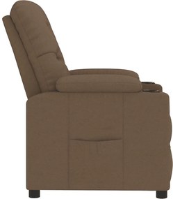 vidaXL Πολυθρόνα Ανακλινόμενη Καφέ Υφασμάτινη