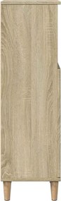 vidaXL Ντουλάπι Μπάνιου Sonoma Δρυς 30x30x100 εκ. Επεξεργασμένο Ξύλο