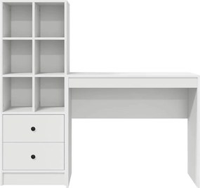 vidaXL Γραφείο με συρτάρι με ράφι με αποθήκευση 2 pcs Λευκό