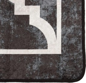 vidaXL Χαλί Πλενόμενο Μαύρο και Λευκό 80x150 εκ.