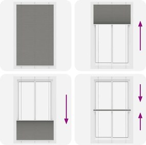 vidaXL Πλισέ περσίδα Ανθρακί 115x200 cm Πλάτος υφάσματος 114,4 cm