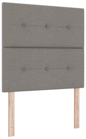 vidaXL Κρεβάτι Box Spring με Στρώμα & LED Ταπές 90x190 εκ Υφάσματος