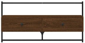 vidaXL Έπιπλο Τηλεόρασης Επιτοίχιο Καφέ Δρυς 100,5x30x51 εκ. Επ. Ξύλο