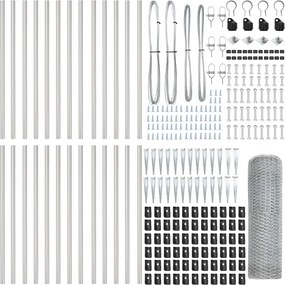 vidaXL Στύλος Περιφράξεων Ασημί 50 x 1 μ (13 mm πλέγμα) Ατσάλι