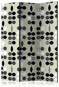 Διαχωριστικό με 3 τμήματα - Black and White Dots [Room Dividers]