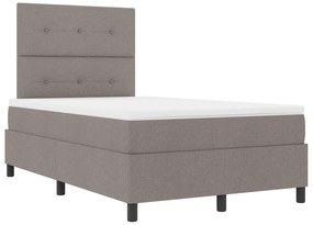 vidaXL Κρεβάτι με Βάση και Στρώμα & LED Ταπέτο 120x190 cm Ύφασμα