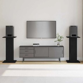 vidaXL Βάσεις Ηχείων 2 pcs Μαύρη δρυς 30 x 30 x 60 cm