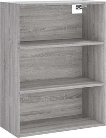 vidaXL Ντουλάπι Γκρι Sonoma 69,5 x 34 x 180 εκ. Επεξεργασμένο Ξύλο