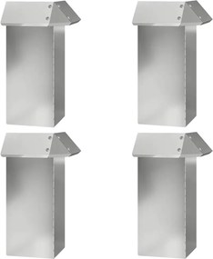 vidaXL Φράχτες με σαλιγκάρια 8 pcs Ασημί Επικαλυμμένος Χάλυβας