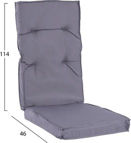 ΜΑΞΙΛΑΡΙ ΥΦΑΣΜΑΤΙΝΟ ΜΕ ΠΛΑΤΗ ΓΚΡΙ 114x46x7 εκ. HM5744.10