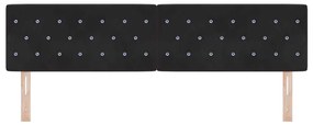 vidaXL Κεφαλάρι LED με φώτα λωρίδας LED Argyle Μαύρο 90 cm Βελούδο