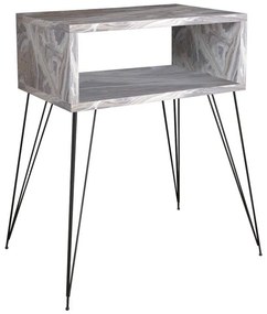 Κομοδίνο Naida γκρι μαρμάρου μελαμίνης 45x30x59εκ 45x30x59 εκ.