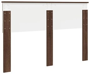 vidaXL Κεφαλάρι με κεφαλάρι Καφέ δρυς 140 cm Επεξεργασμένο ξύλο