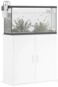 vidaXL Βάση Ενυδρείου Λευκή 81 x 36 x 73 εκ. από Επεξεργασμένο Ξύλο
