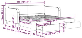 ΚΑΝΑΠΕΣ ΚΡΕΒΑΤΙ ΣΥΡΟΜΕΝΟΣ ΣΚΟΥΡΟ ΓΚΡΙ 90X190 ΕΚ ΎΦΑΣΜΑ ΣΥΡΤΑΡΙΑ 3196863