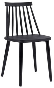 Καρέκλα Vanessa HM8052.12 43x46,5x82cm Black Σετ 4τμχ Metal, Polypropylene