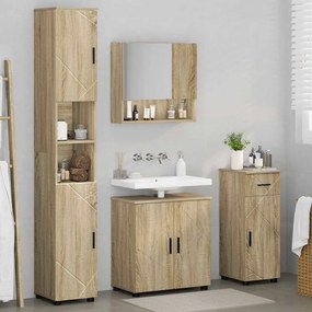 vidaXL Σετ Επίπλων Μπάνιου 4 τμχ. Δρύς Sonoma 61 x 35 x 64 εκ.