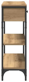 vidaXL Τραπέζι Κονσόλας με συρτάρι artisan δρυς 72.5 x 25 x 75 εκ