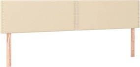 vidaXL Κρεβάτι Boxspring με Στρώμα Κρεμ 120x190 εκ. Υφασμάτινο