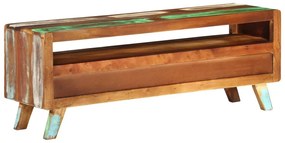 vidaXL Έπιπλο Τηλεόρασης 110x30x40εκ. Πολύχρωμο από Μασίφ Ανακυκ. Ξύλο