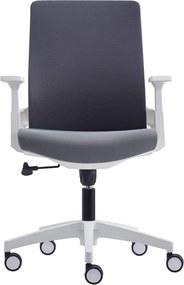 BF8950 Πολυθρόνα Γραφείου Άσπρο - Γκρι, Mesh Γκρι, Ύφασμα Γκρι   1τμχ