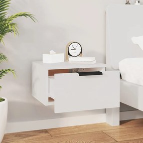 vidaXL Κομοδίνο Επιτοίχιο Λευκό 34 x 30 x 20 εκ.