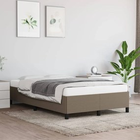 vidaXL Σκελετός Κρεβατιού Χωρίς Στρώμα Taupe 120x200 εκ. Υφασμάτινο