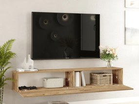 Τραπέζι Tv Ashburn 116, Πεύκο, Με πόρτες, 180x30x32cm